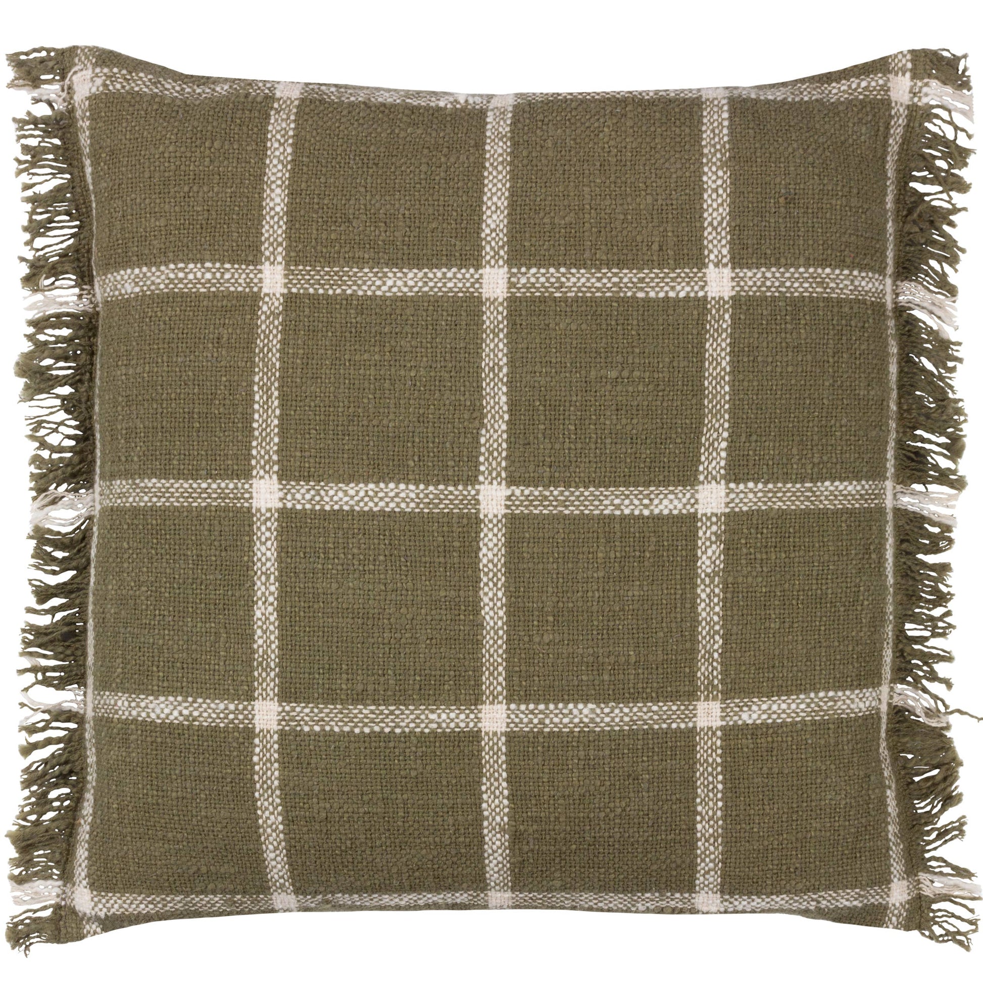 Beni Cushion Moss/Natural - Bluebell and Willow