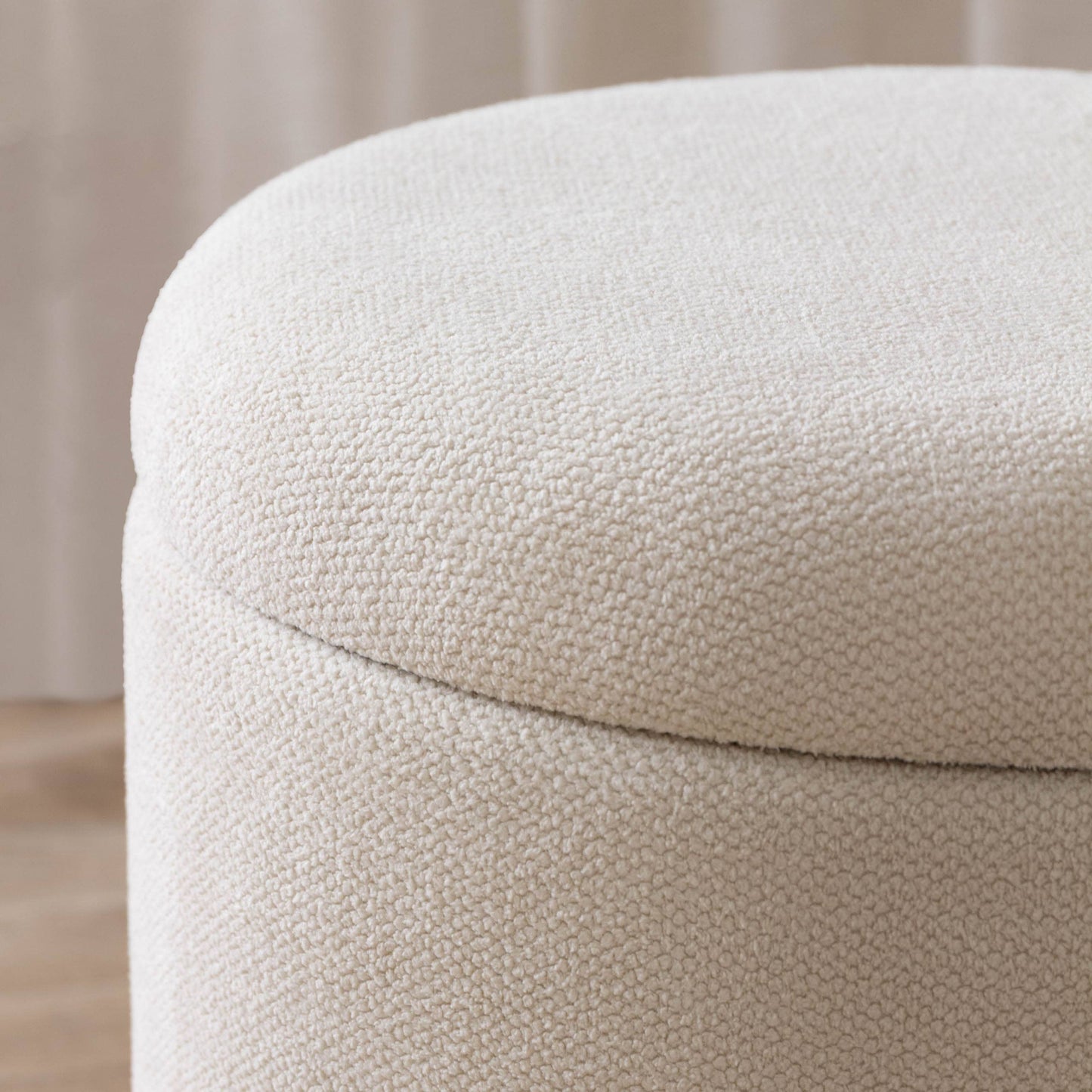 Neven Storage Footstool Ecru