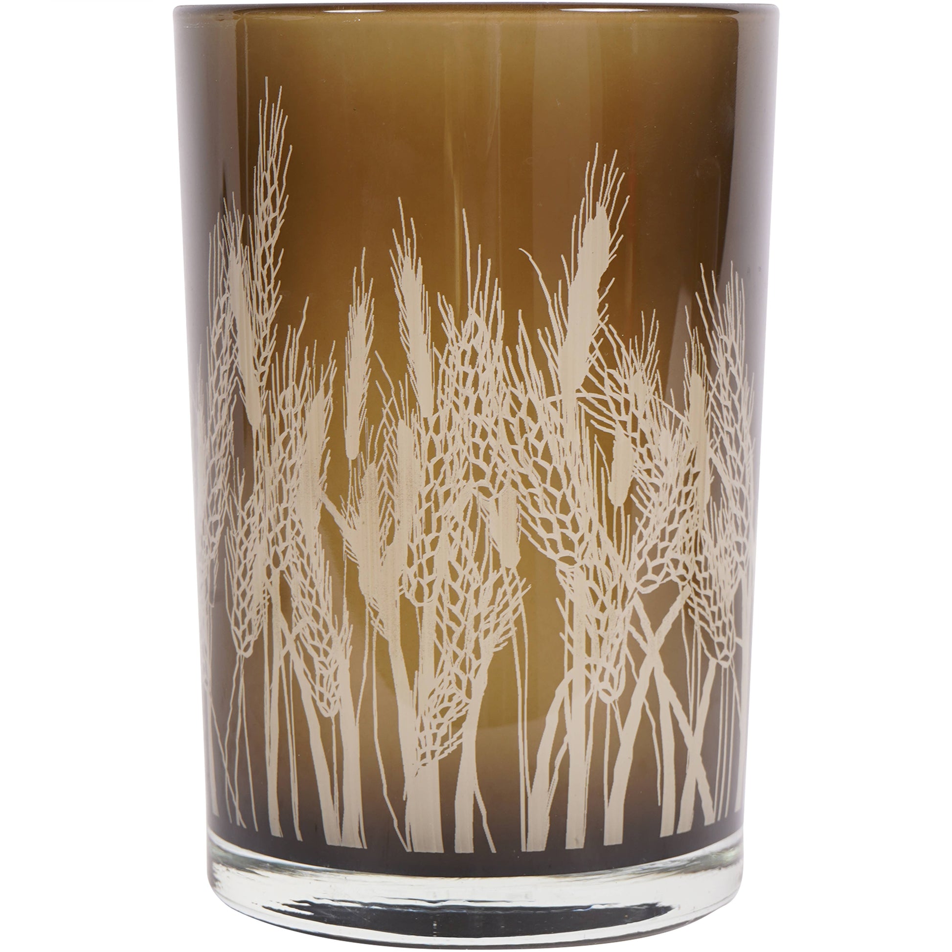Wheatfields Glass Candle Holder Large - Bluebell and Willow
