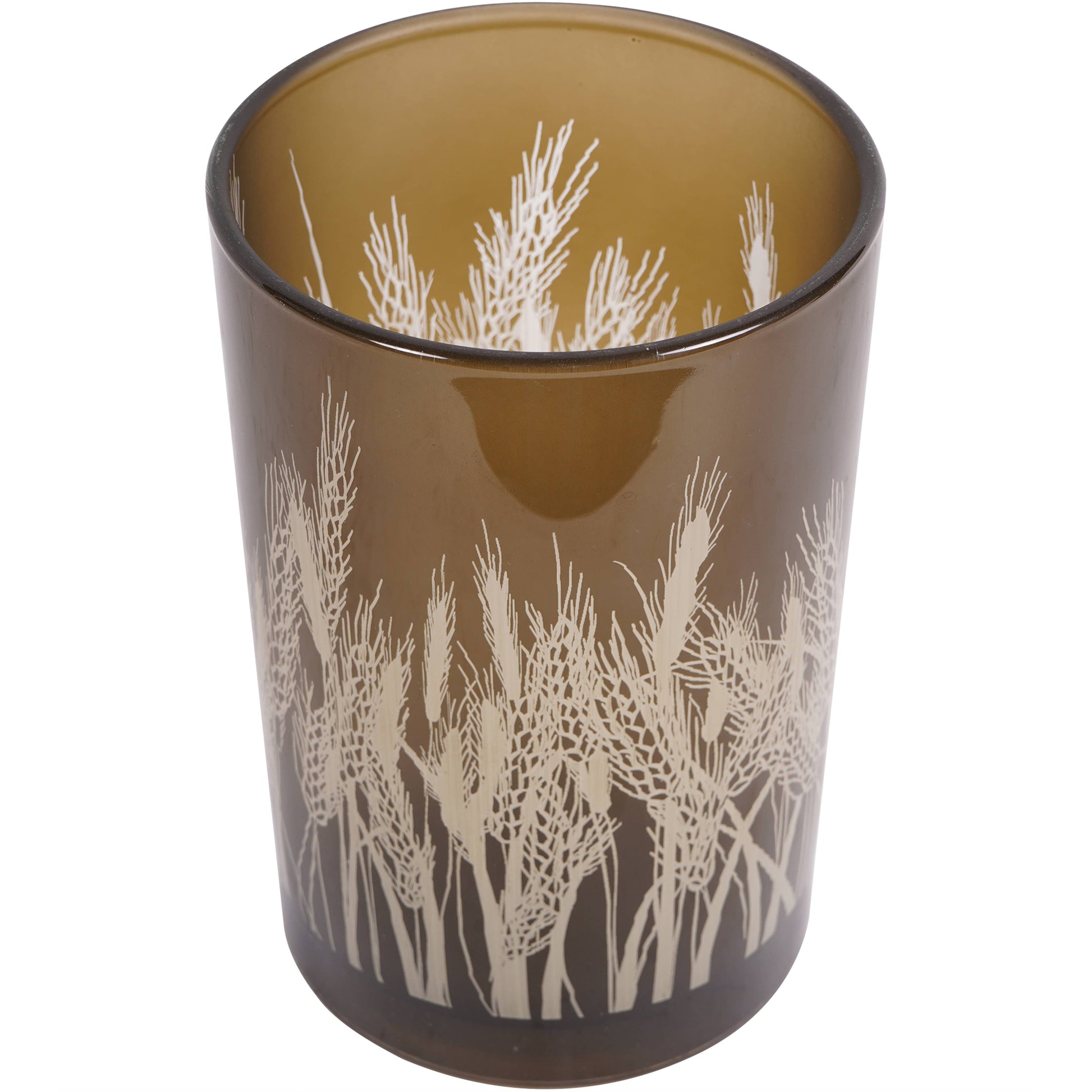 Wheatfields Glass Candle Holder Large - Bluebell and Willow