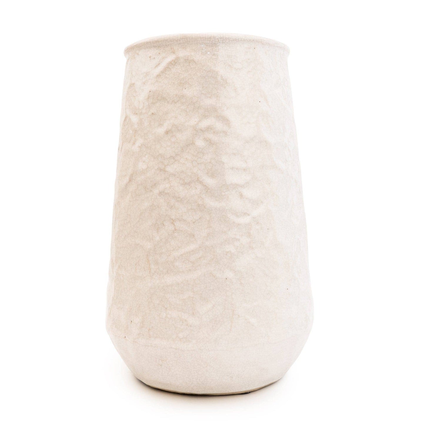 Large White Conical Vase