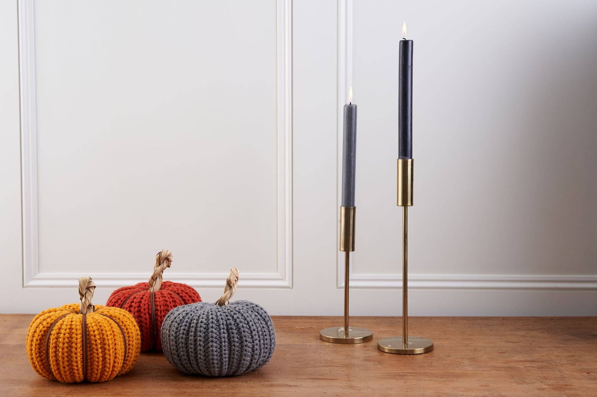 Grey Wool Pumpkin - Bluebell and Willow