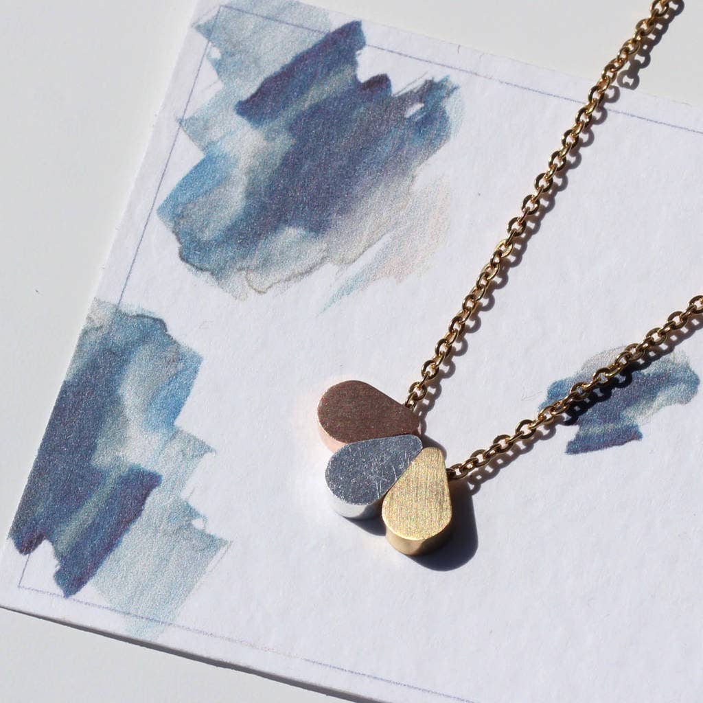 Tri Teardrop Necklace