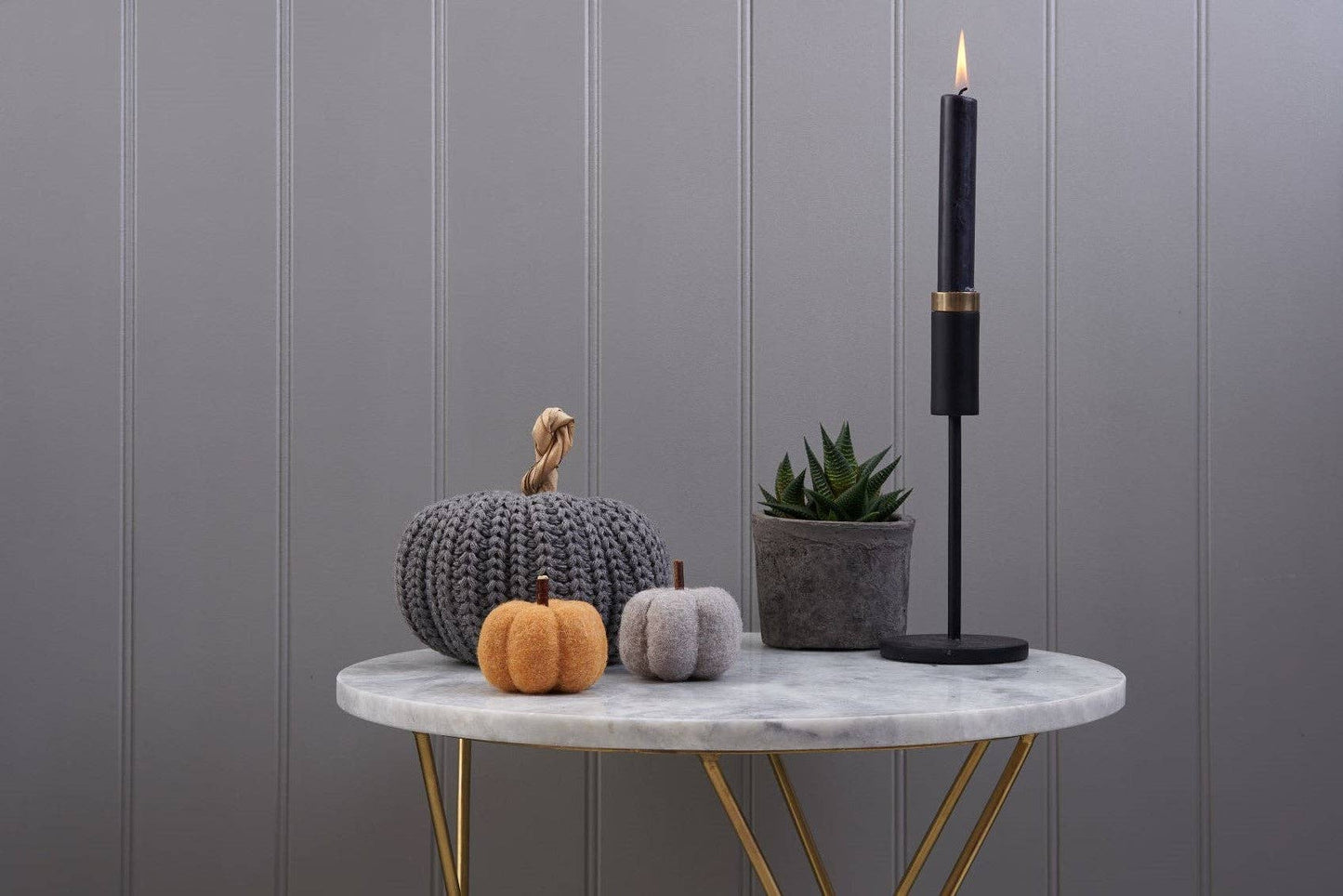 Grey Wool Pumpkin