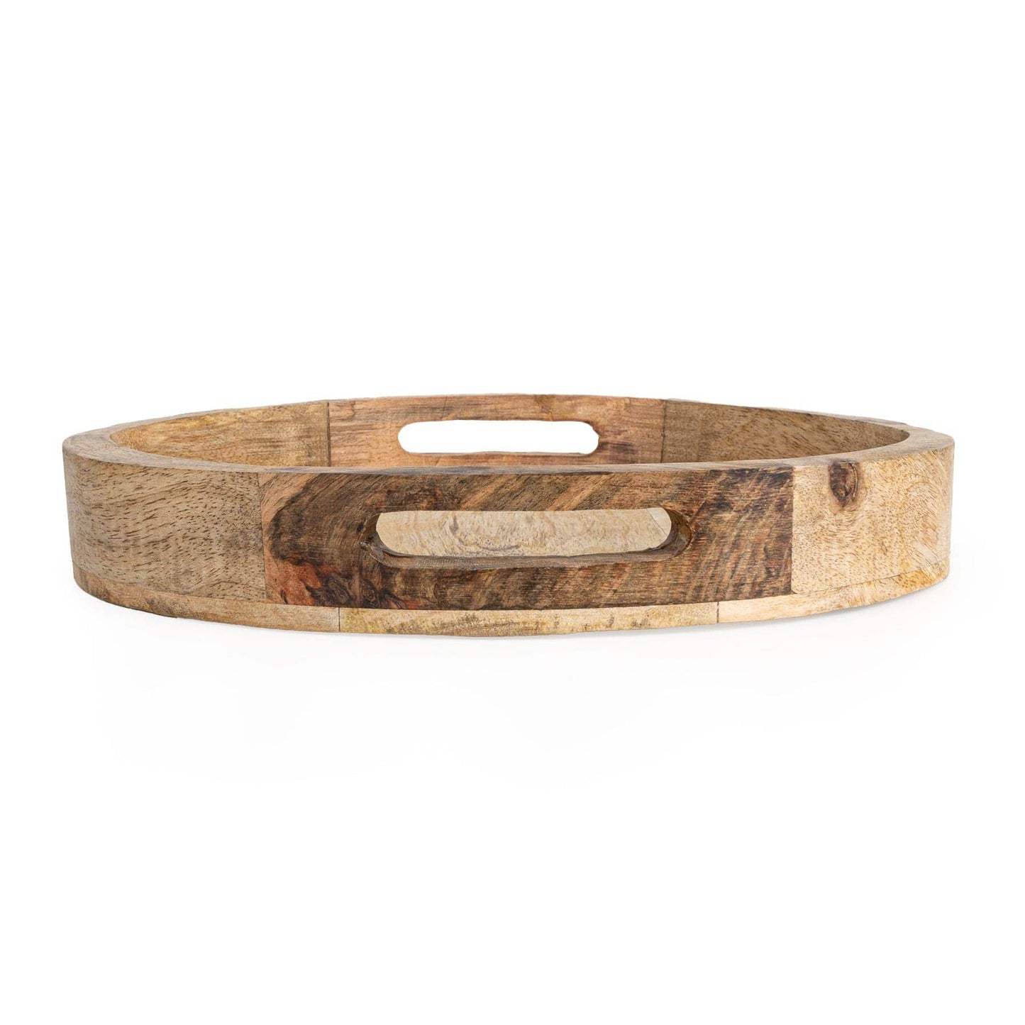 Round tray plain mango wood