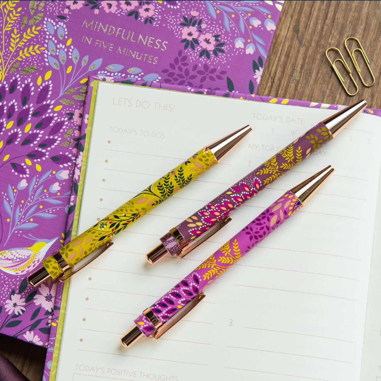 Sara Miller Haveli G. Set of 3 Pens - Bluebell and Willow