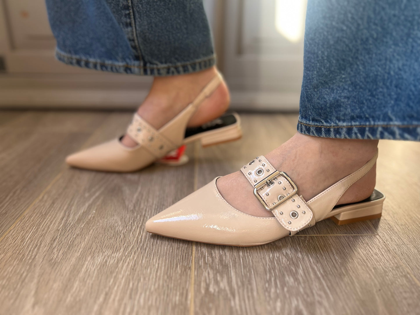 XTI beige patent shoes - Bluebell and Willow