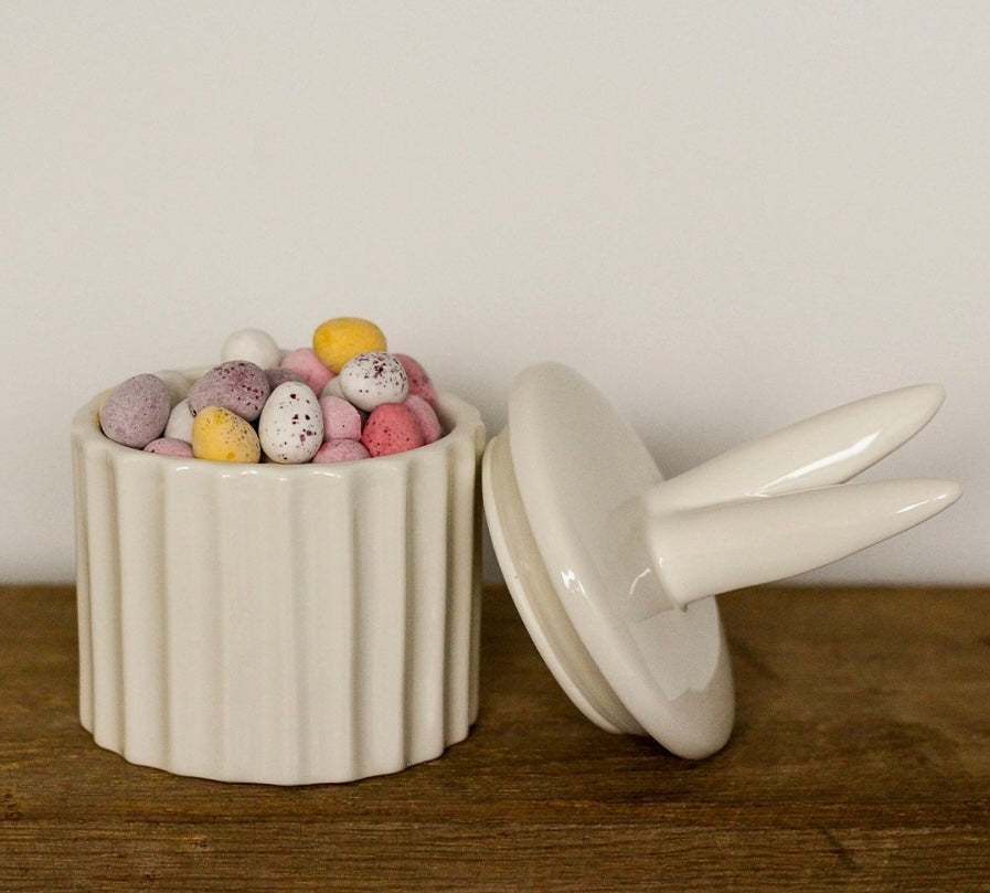 Ceramic Bunny Storage Pot - Bluebell and Willow