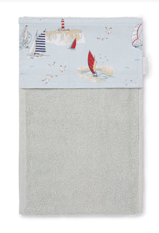 Sophie Allport Coastal Boats - roller hand towel - Bluebell and Willow