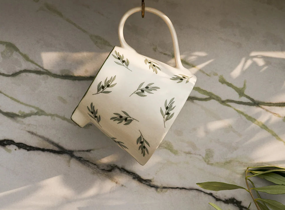 Sophie Allport olive stoneware jug - large - Bluebell and Willow