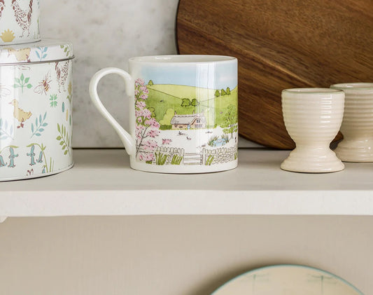 Sophie Allport Spring Cottage Scene Mug - standard - Bluebell and Willow
