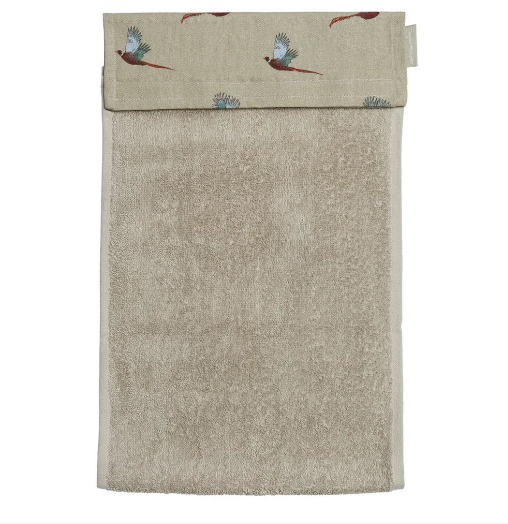Sophie Allport Pheasant - roller hand towel - Bluebell and Willow