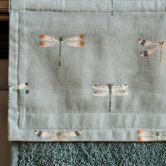 Sophie Allport Watercolour dragofly - roller hand towel - Bluebell and Willow