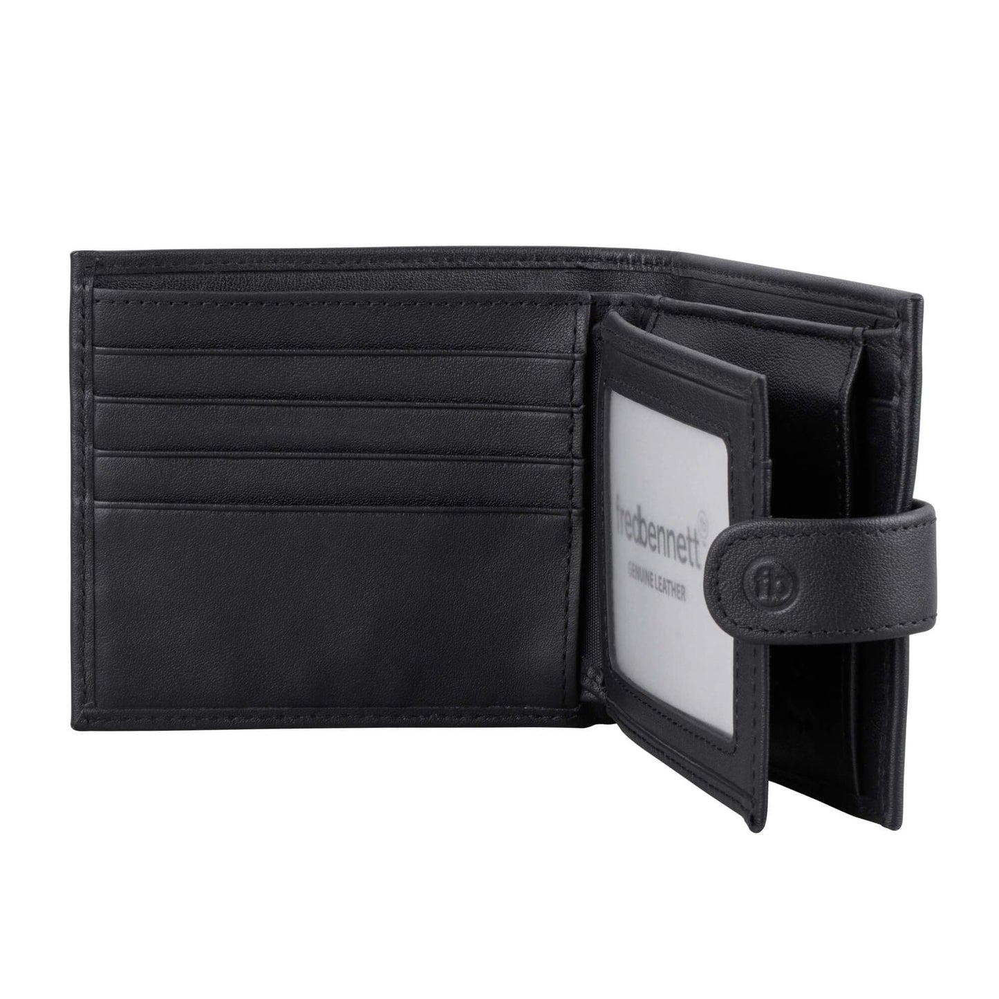 Fred Bennett Black Leather Wallet - Bluebell and Willow