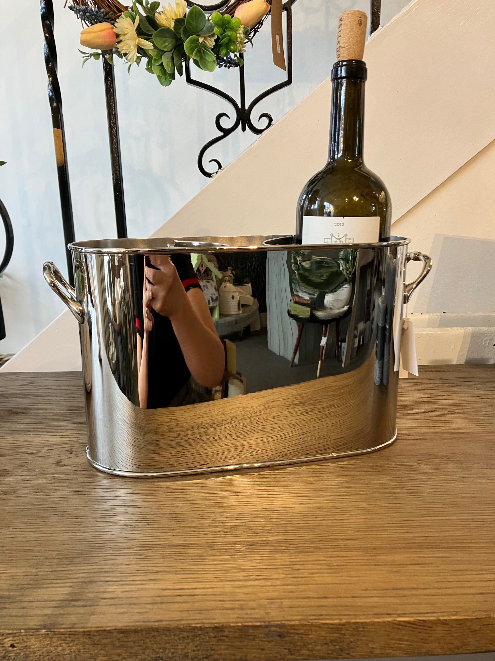 Polished Nickel Wine Cooler - Bluebell and Willow