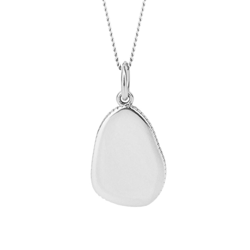 Fiorelli Organic Shaped Pendant with Textured Edge - Bluebell and Willow