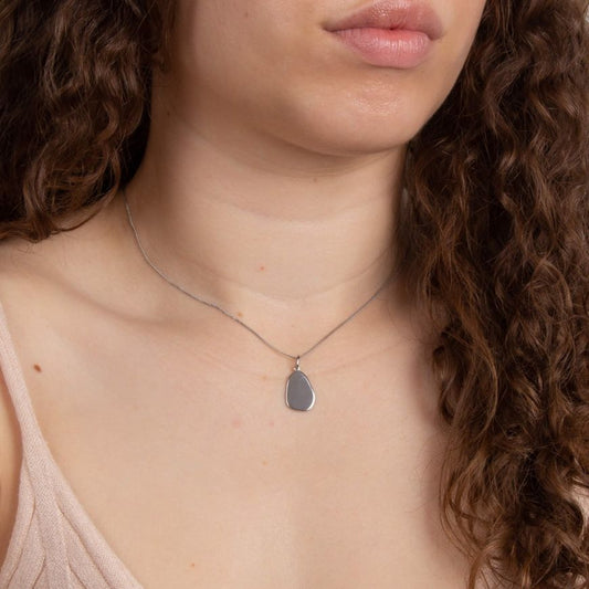 Fiorelli Organic Shaped Pendant with Textured Edge - Bluebell and Willow