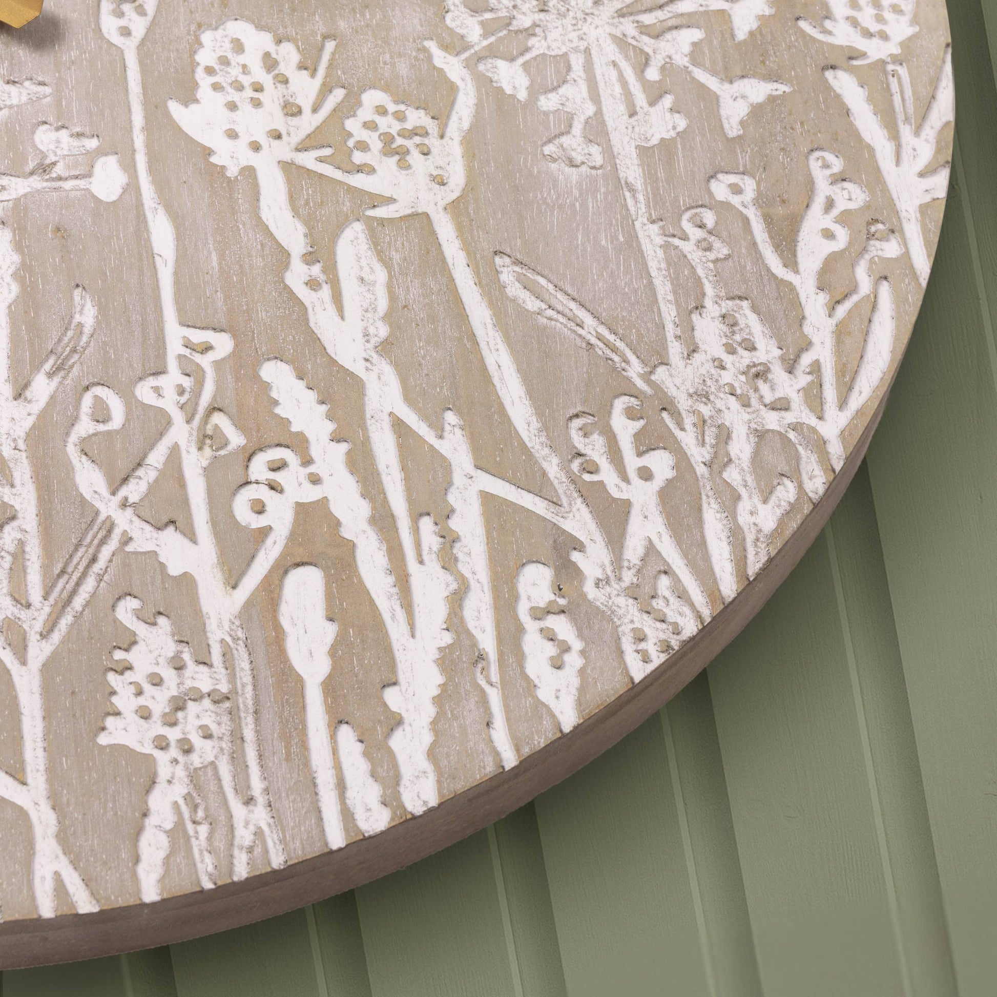 Fleur Et Faune Wooden Clock Greywash - Bluebell and Willow