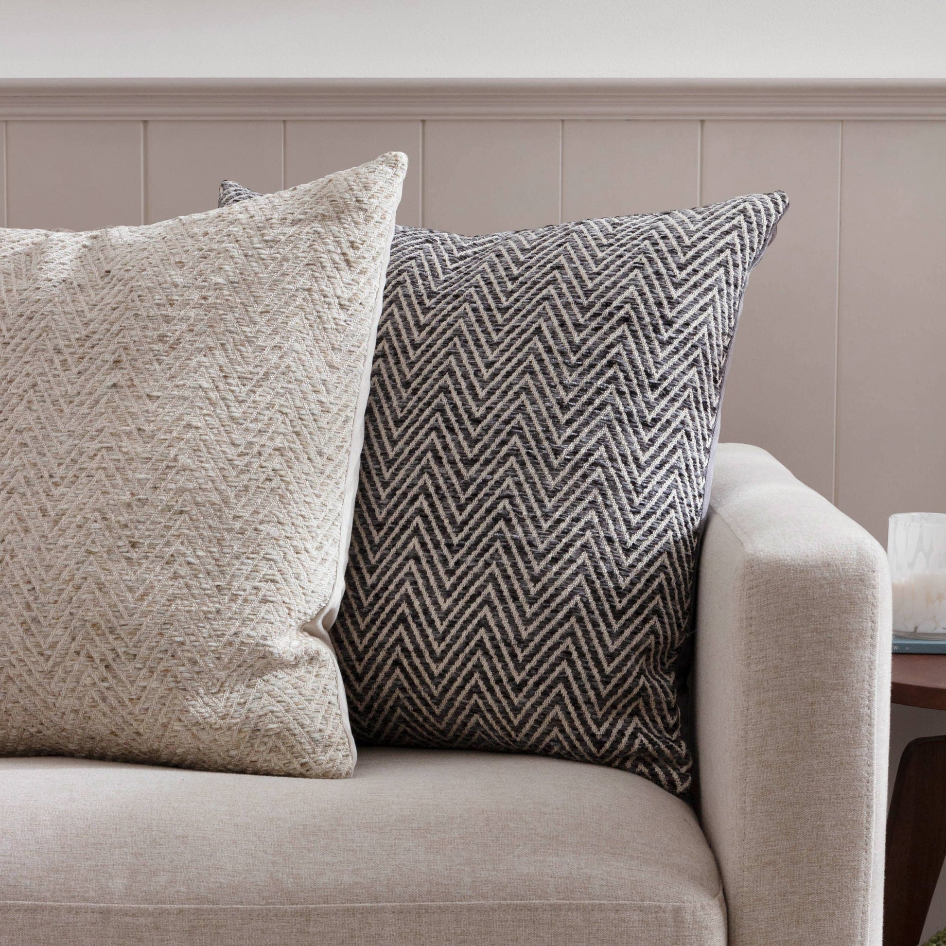 Croft Twill Woven Cushion Natural - Bluebell and Willow