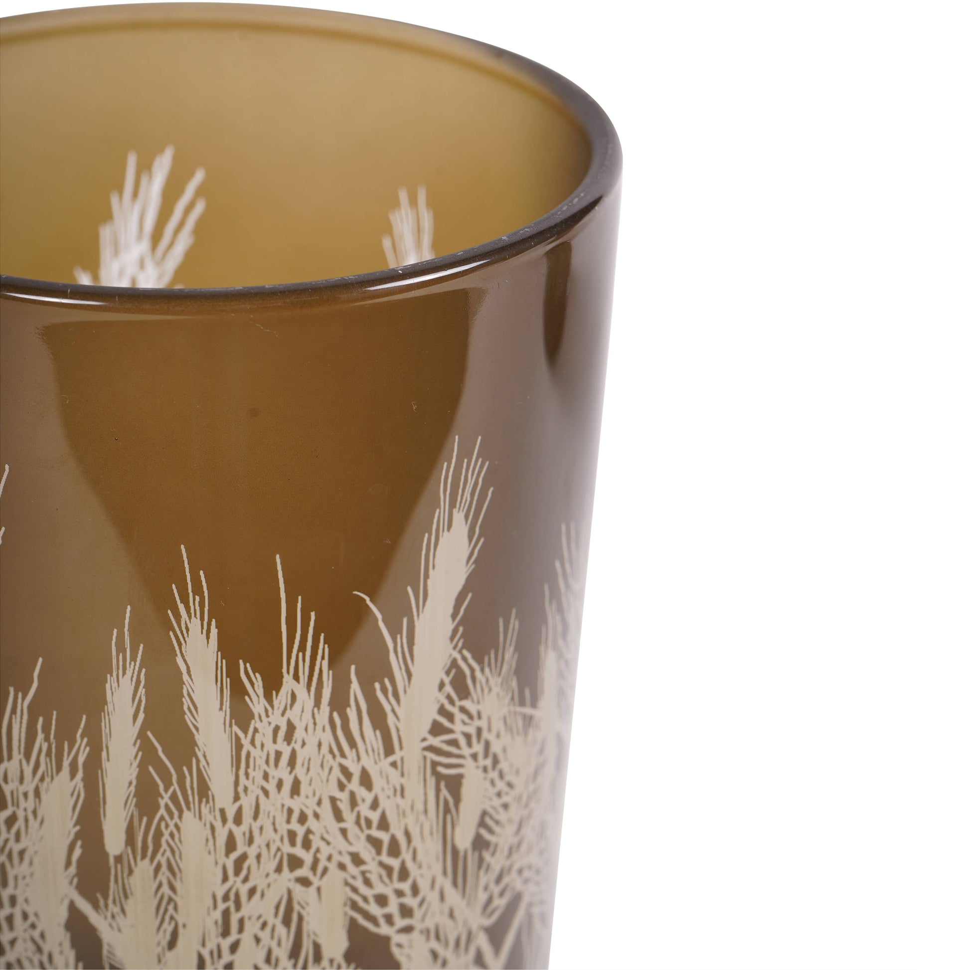Wheatfields Glass Candle Holder Large - Bluebell and Willow