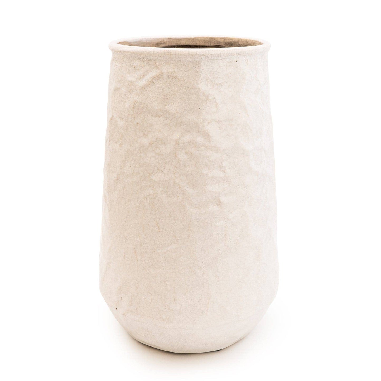Large White Conical Vase