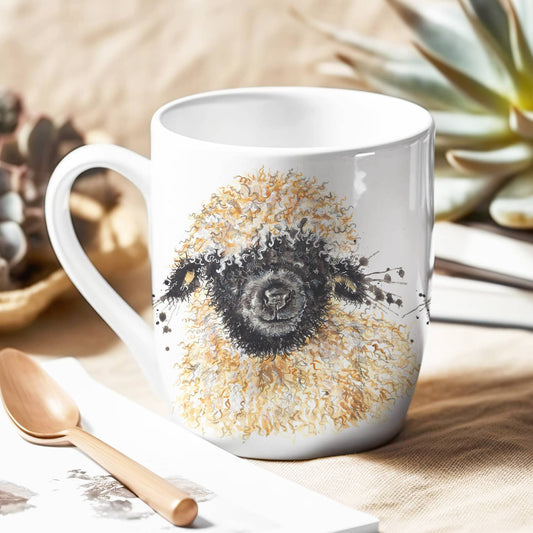 Splatter Betty Bone China Mug - Bluebell and Willow