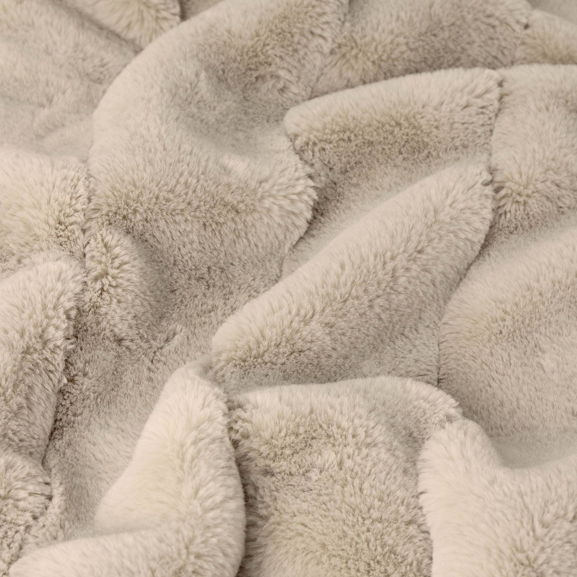 Empress Faux Fur Throw Oat - Bluebell and Willow