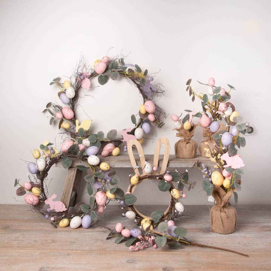 Easter Rabbit Wreath 29cm - Bluebell and Willow