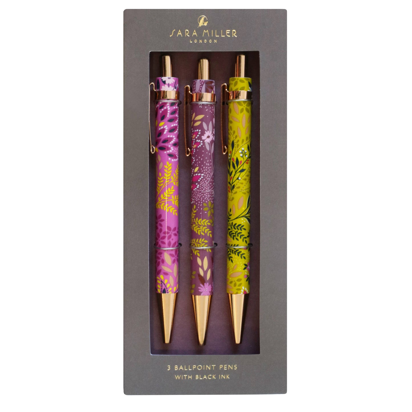 Sara Miller Haveli G. Set of 3 Pens - Bluebell and Willow