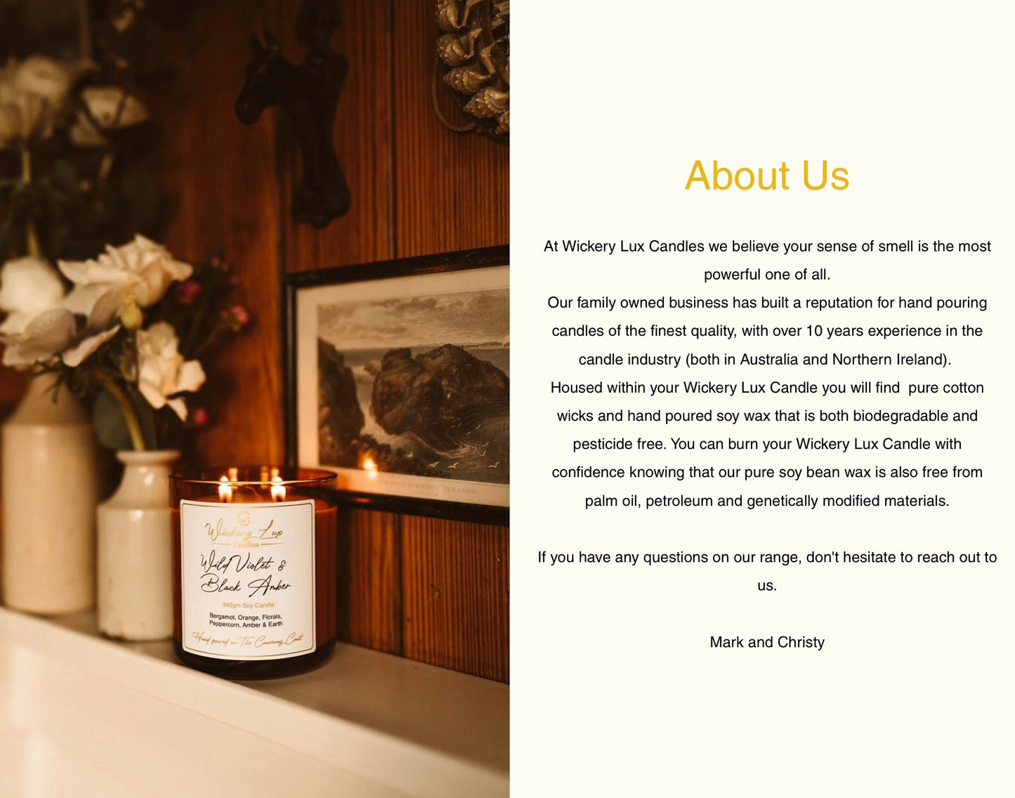 Bluebell and Willow Candle - Mandle - Bluebell and Willow