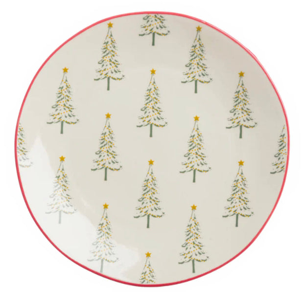 Sophie Allport Christmas Tree Stoneware Side Plate - Bluebell and Willow