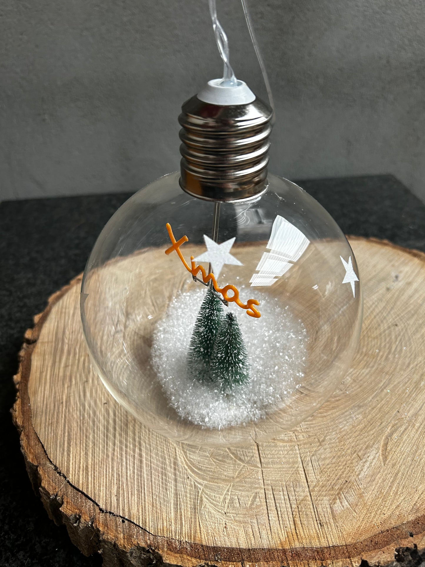 Light up Christmas Tree in Glass Bauble - Bluebell and Willow