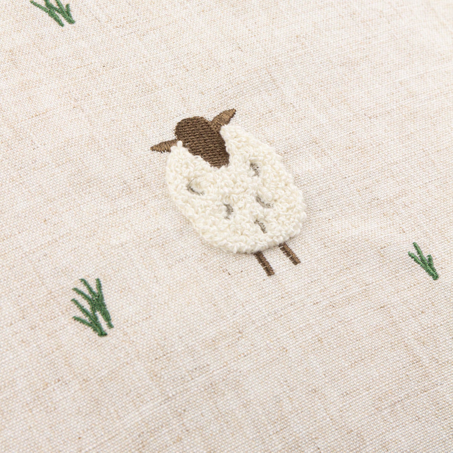 Ramble Sheep Tufted Cushion Natural: cover only