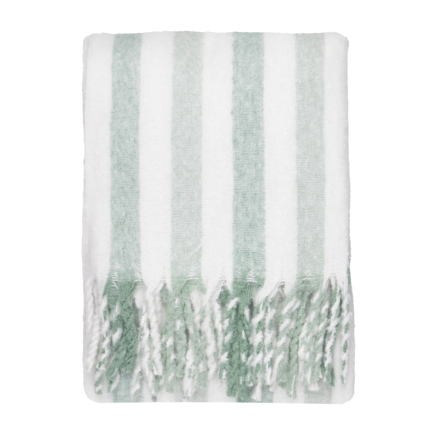 Beechwood Woven Stripe Throw Moorland Green - Bluebell and Willow