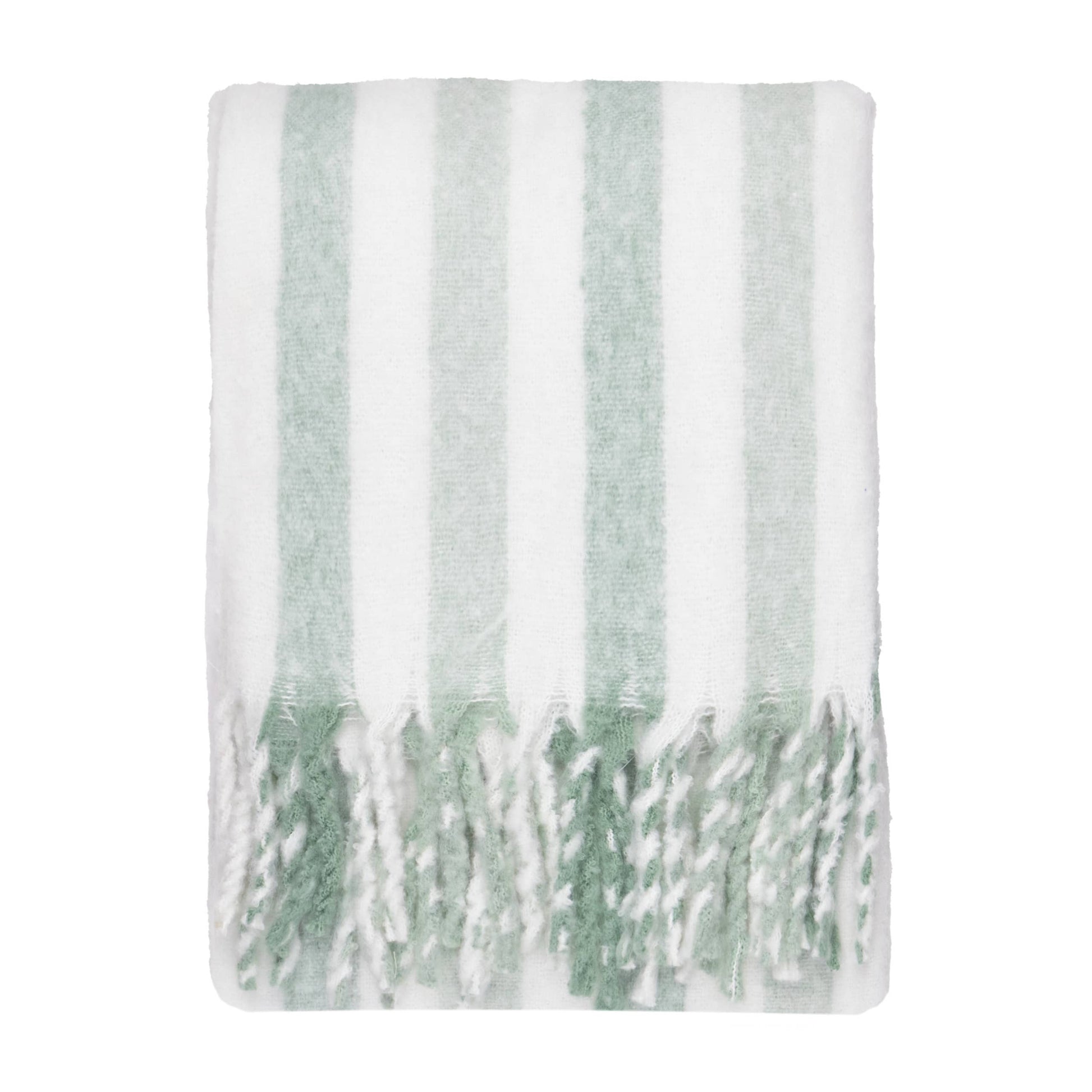 Beechwood Woven Stripe Throw Moorland Green - Bluebell and Willow