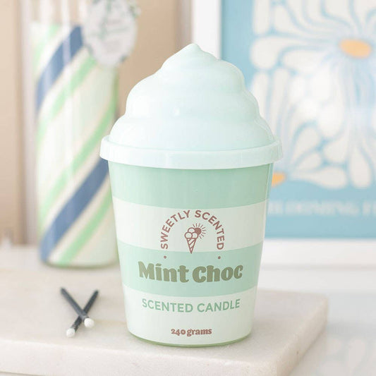 Mint Choc Ice Cream Scented Candle - Bluebell and Willow