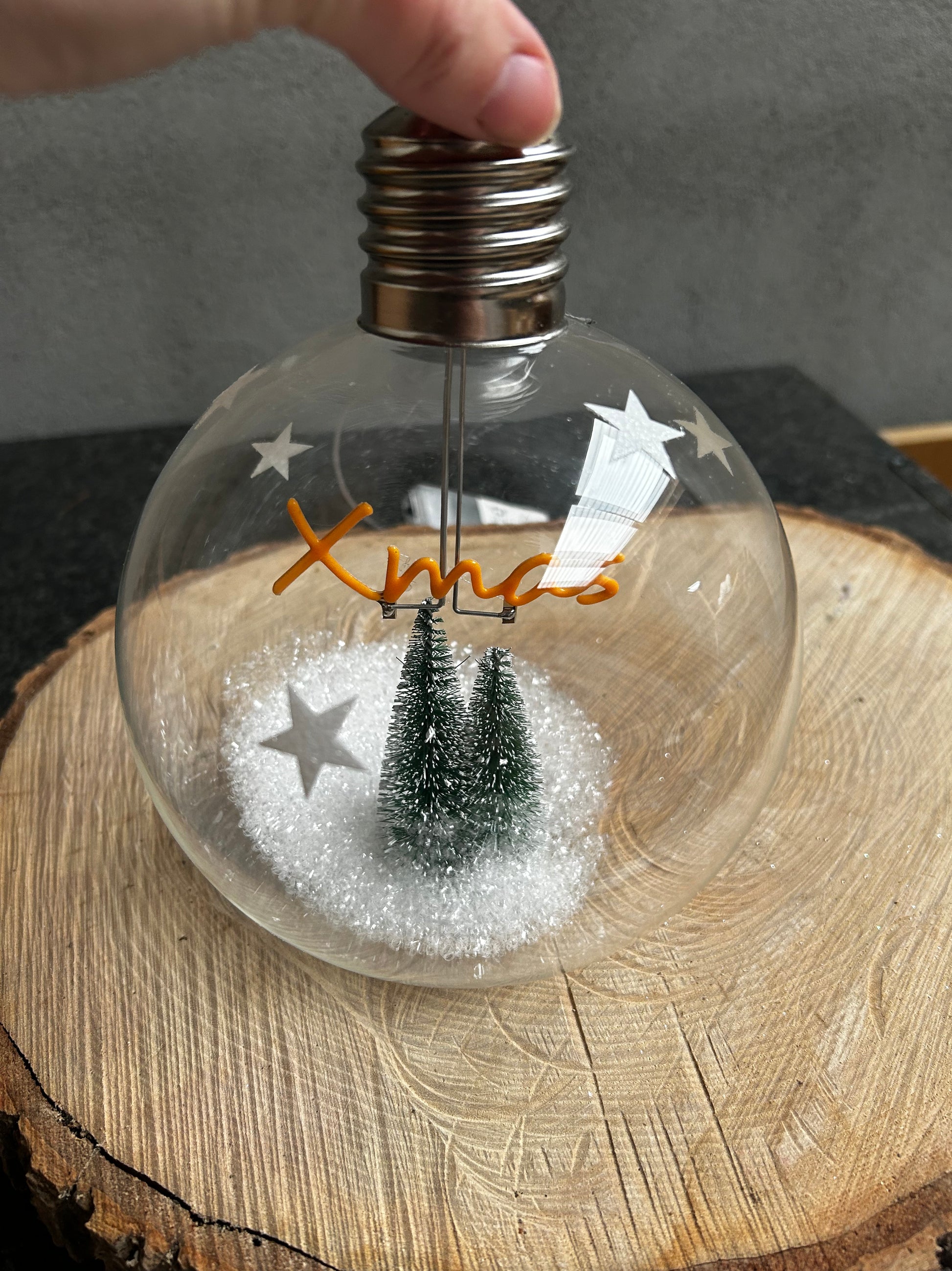 Light up Christmas Tree in Glass Bauble - Bluebell and Willow