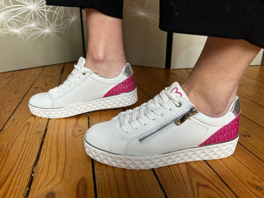 Marco Tozzi White/ Pink Trainer - 36 left