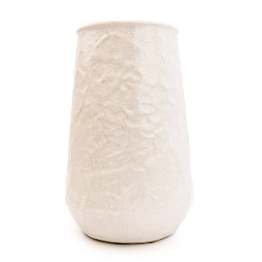 Large White Conical Vase