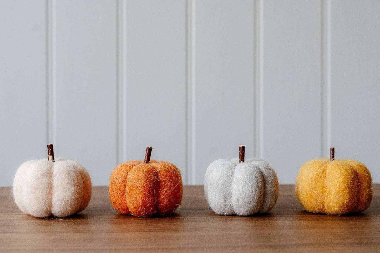 Grey Felt Pumpkin