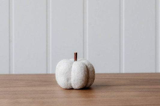 Grey Felt Pumpkin