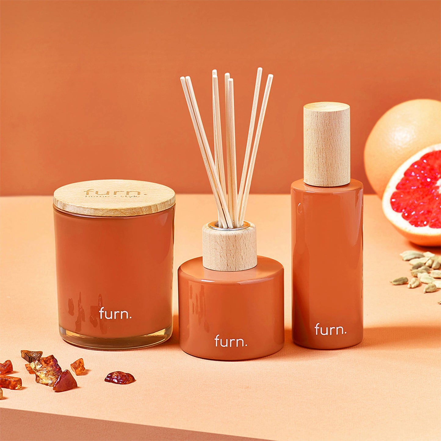 Wildlings Amber, Cinnamon + Mandarin Scented Glass Candle