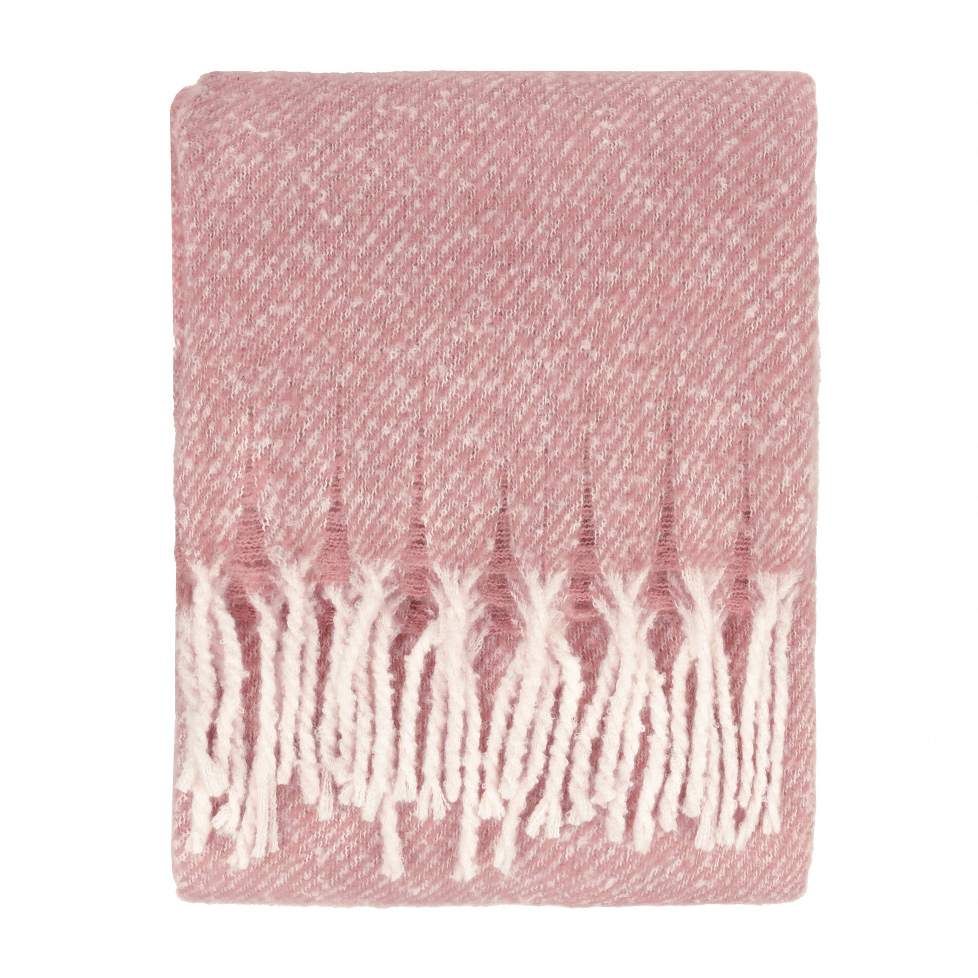 Isla Woven Tasselled Throw Heather - Bluebell and Willow