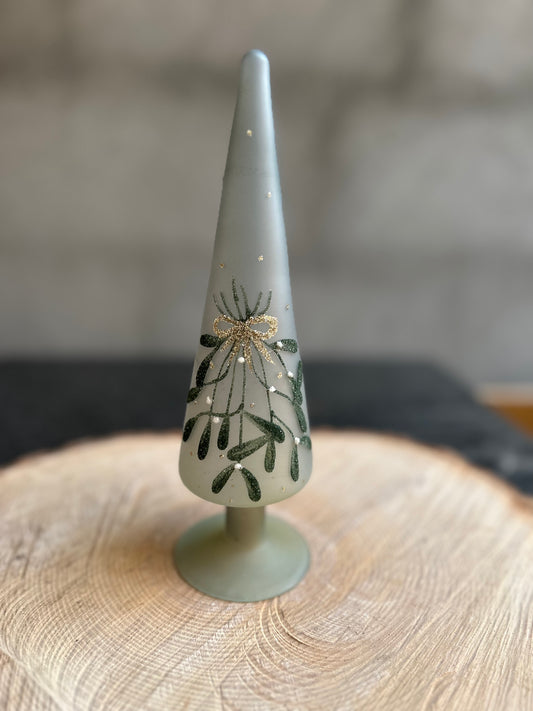 Mistletoe Glass Christmas Tree - Bluebell and Willow