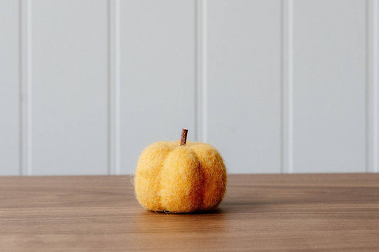 Yellow Felt Pumpkin