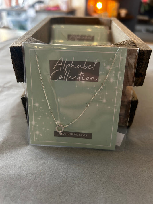 Beginnings Sterling Silver Letter Necklace - Bluebell and Willow