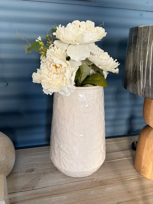 Large White Conical Vase