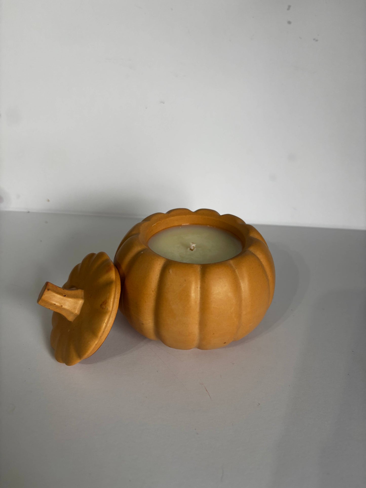 Pumpkin Candle | Trinket Pot: White