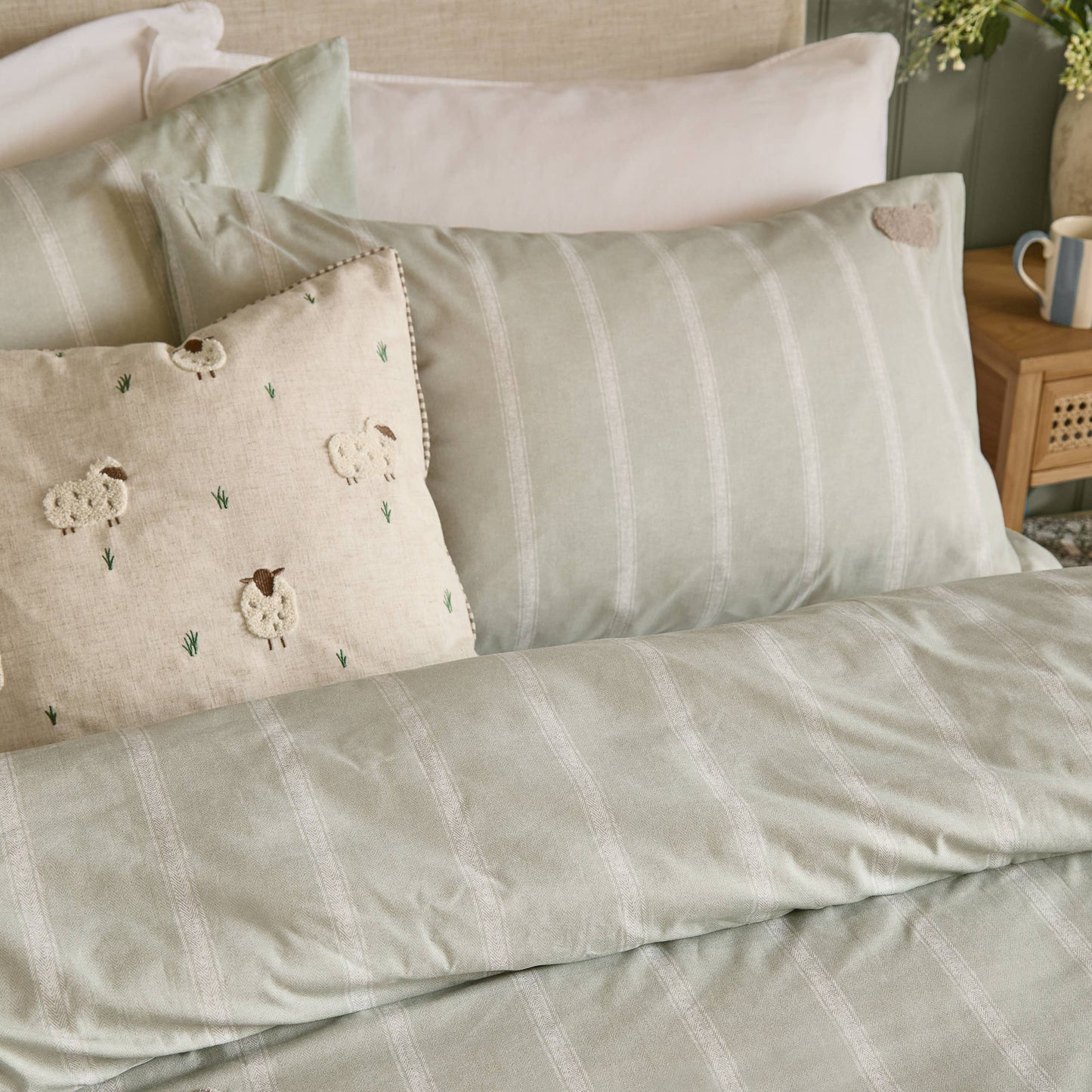 Ramble Sheep Tufted Cushion Natural: cover only