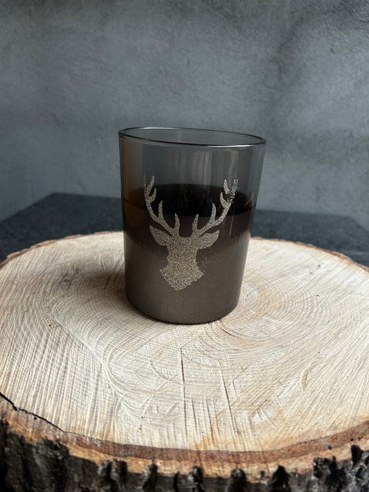 Silver Reindeer Hurricane Lantern - Bluebell and Willow